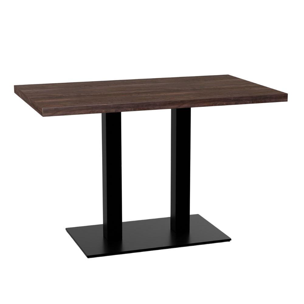 Horecatafel 120x70 cm | D4409 OV walnootbruin | gietijzeren onderstel