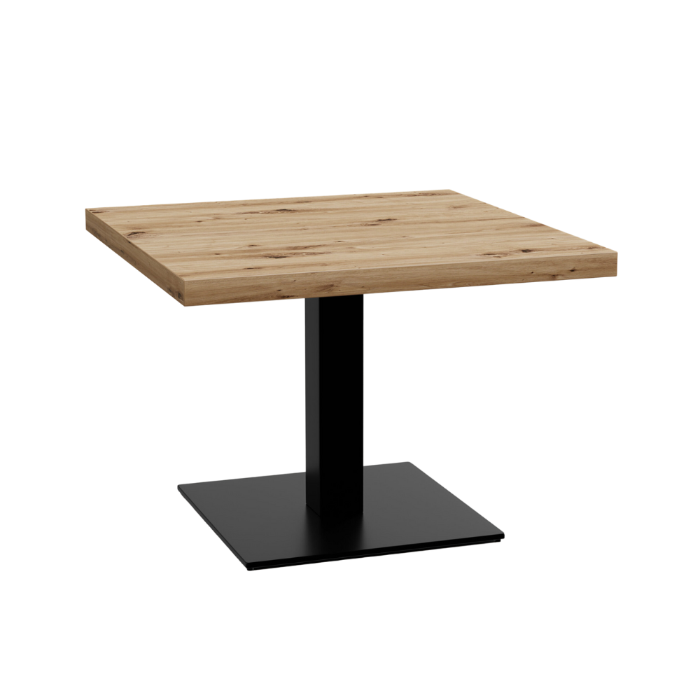 Horeca salontafel 80x80 cm | D4225 OV Artisan eik | gietijzeren frame | 45 cm hoog