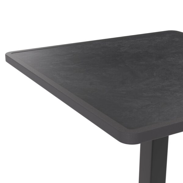 Horeca terras tafel Borkum | 60x60 cm | Resalit donker leisteen - Afbeelding 2