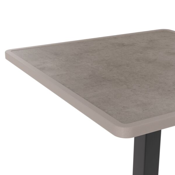 Outdoor Tafel | Horeca terras tafel Borkum | 80x80 cm | Resalit licht beton - Afbeelding 2