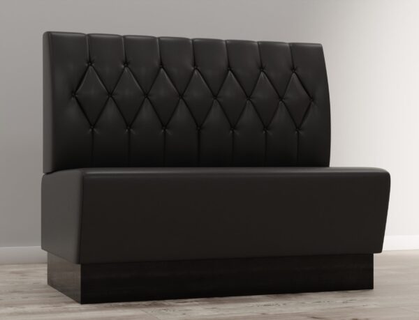 Horeca hoekbank Amsterdam Diamant | kunstleer zwart | 184x184 cm gestoffeerd - Afbeelding 5