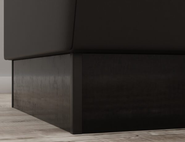 Horeca hoekbank Amsterdam Verticaal | Kunstleer zwart | 184x184 cm - Afbeelding 4