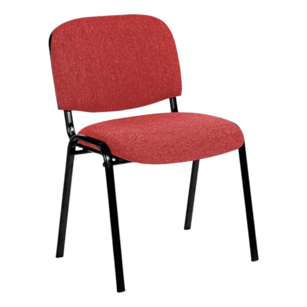 Iso conferentiestoel | rood | stapelbare bezoekersstoel