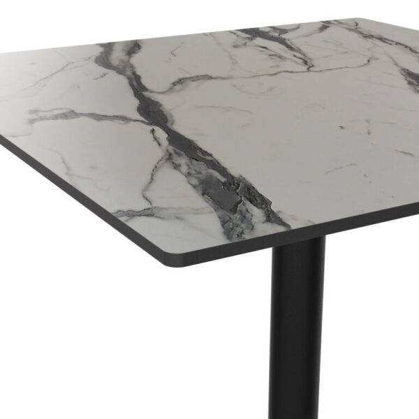 HPL Compact tafelblad voor buiten | marmeren wit decor | 80x80 cm - Afbeelding 3