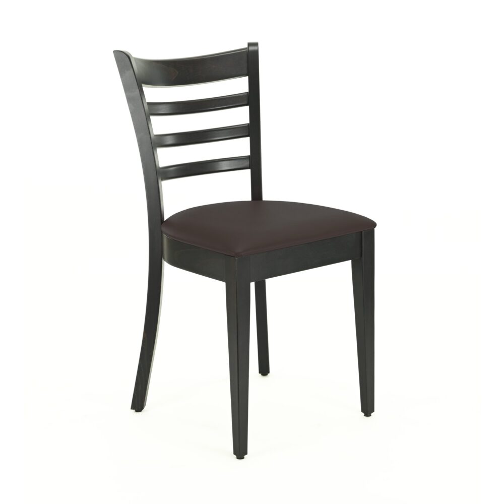 Hugo horeca stoel | bruin | gestoffeerde houten stoel | bistrostoel | restaurantstoel