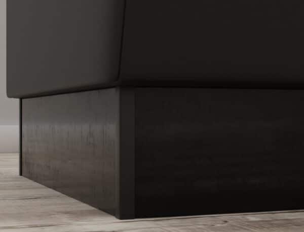 Horeca hoekbank Amsterdam | 64x64 cm | kunstleer bruin | ruit doorstikt - Afbeelding 2