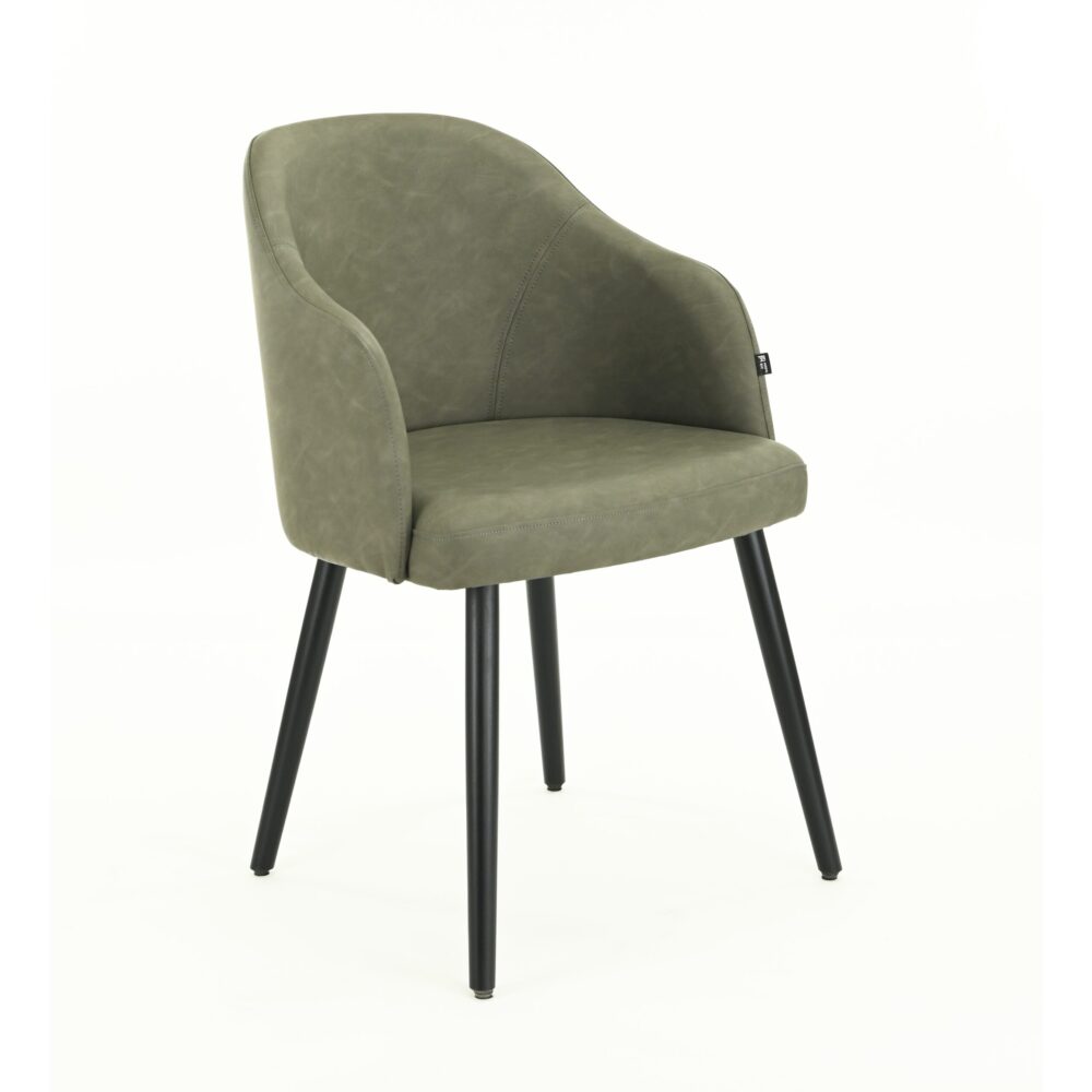 Claire gestoffeerde stoel | Vintage grijs | Horeca fauteuil
