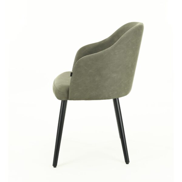 Claire gestoffeerde stoel | Vintage grijs | Horeca fauteuil - Afbeelding 2