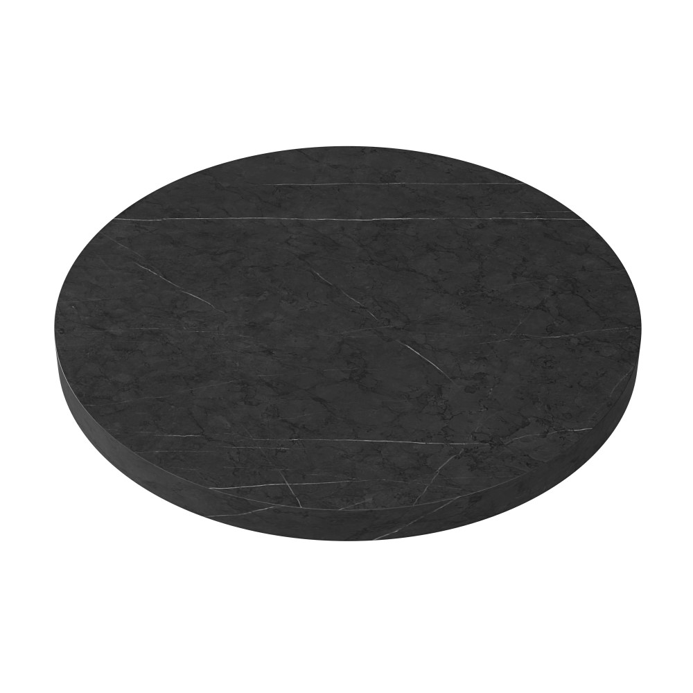 Rond Horeca tafelblad | donker marmer | diameter 60 cm