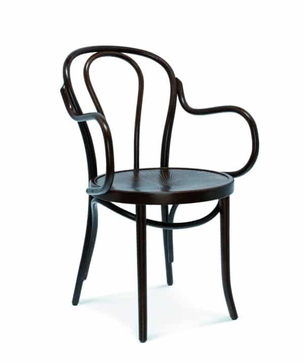 Horeca stoel | B-18 | Weense stoel van gebogen hout | houten zitting