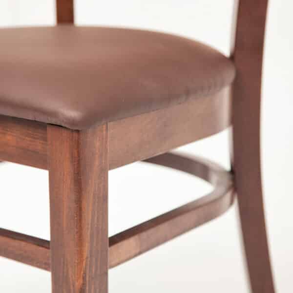 QUENTIN | gestoffeerde houten stoel | bistrostoel | horecastoel | restaurantstoel - Afbeelding 5