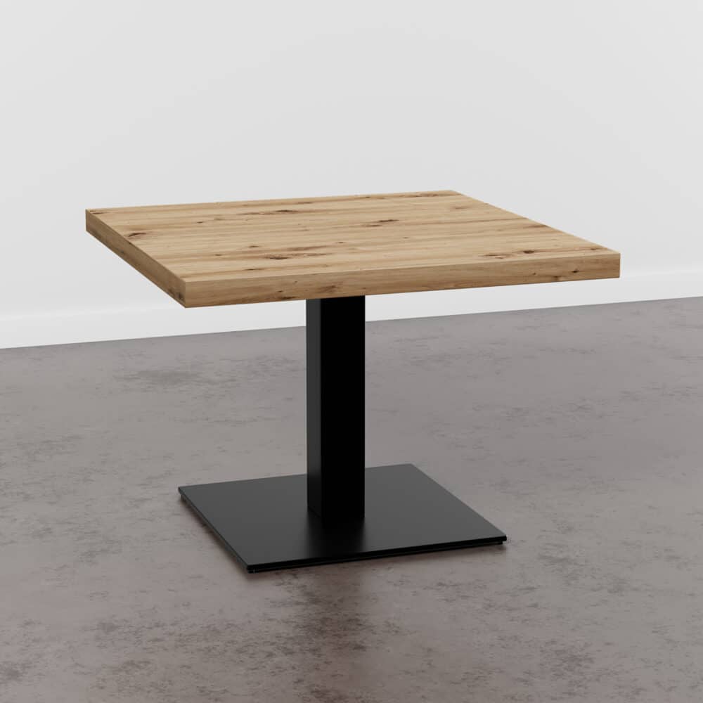 Horeca salontafel 80x80 cm | D4225 OV Artisan eik | gietijzeren onderstel