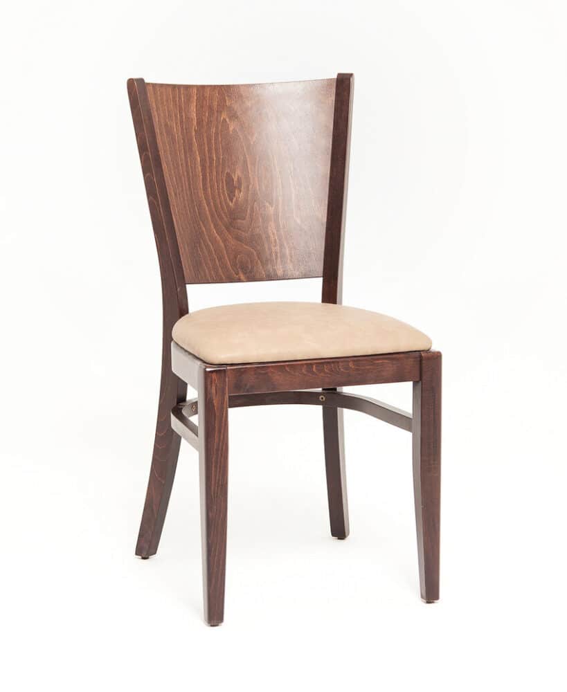 MONIKA | gestoffeerde houten stoel | bistrostoel | horecastoel | restaurantstoel