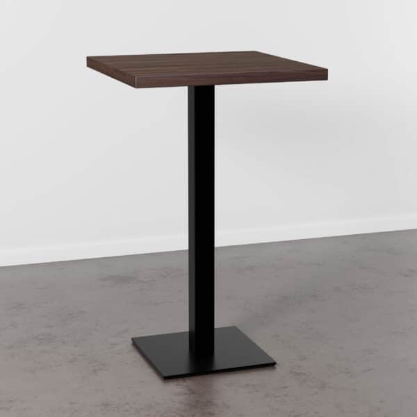 Horeca bartafel 80x80 cm | D4409 OV walnoot bruin | gietijzeren onderstel
