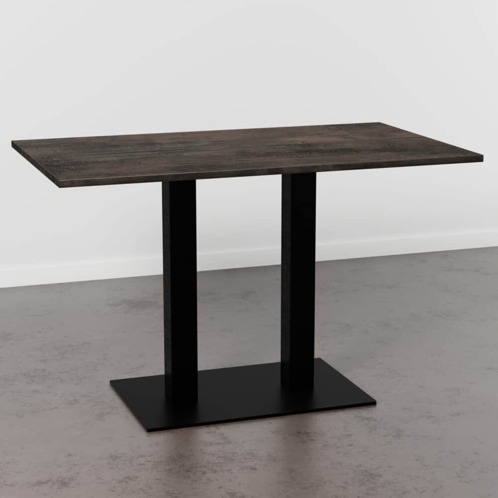 Horecatafel 120x70cm | D1032 BS copper twilight | gietijzeren onderstel