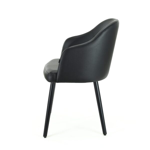Claire gestoffeerde stoel | Zwart | Horeca fauteuil - Afbeelding 2