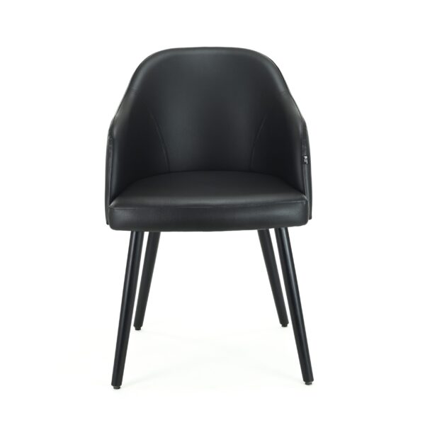 Claire gestoffeerde stoel | Zwart | Horeca fauteuil - Afbeelding 4
