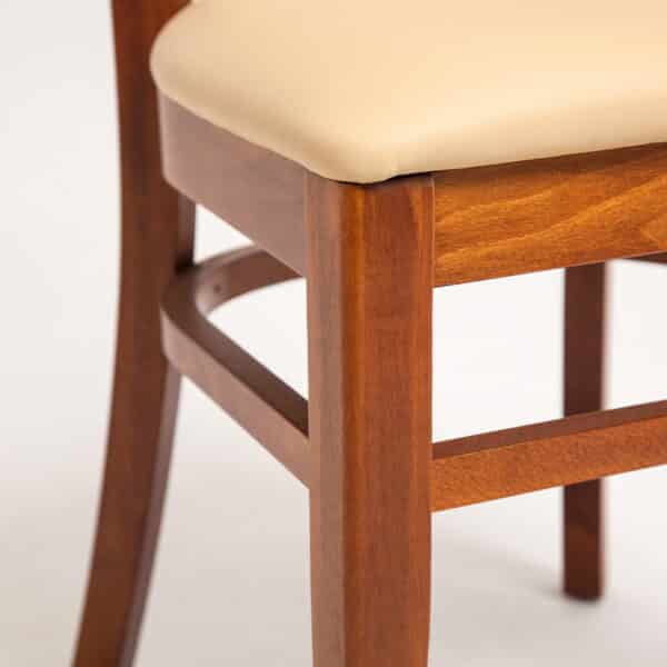 LUKA | gestoffeerde houten stoel | bistrostoel | horecastoel | restaurantstoel - Afbeelding 6