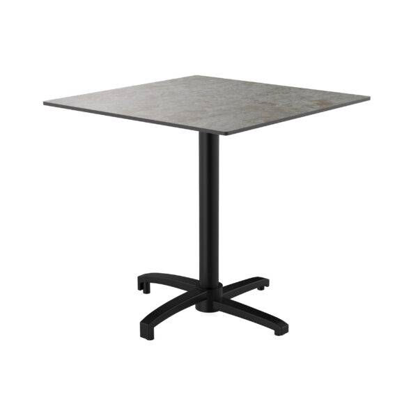 Horeca terras tafel "Rene" | HPL Compact 80x80 cm | cement grijs | opvouwbaar