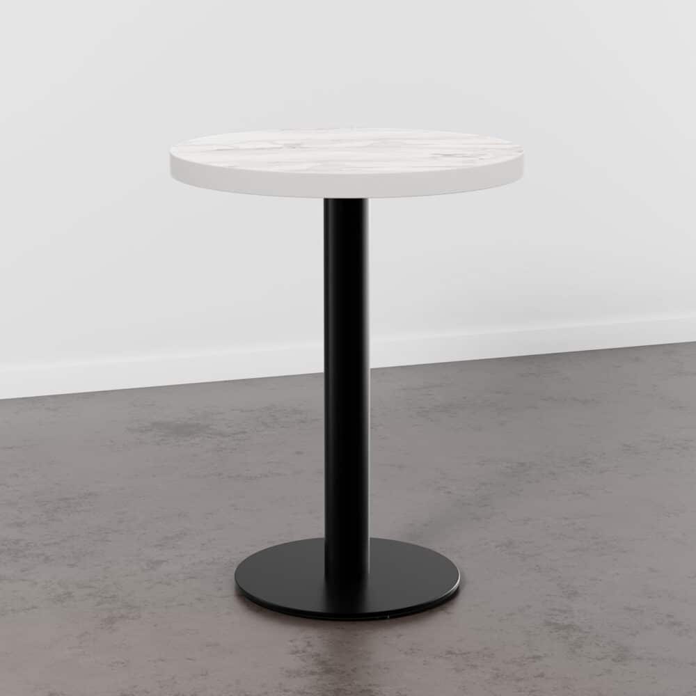 Horecatafel rond | diameter 60 cm | D4448VL marmer wit | gietijzeren onderstel