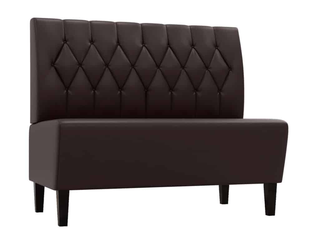 Horeca bank Paris Diamond | 120 cm breed | bruin | Gestoffeerde bank