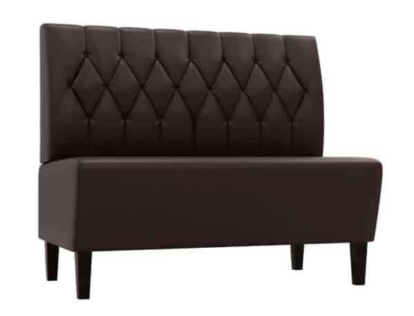 Gastro bank Paris Diamond | 120 cm breed | bruin | Gestoffeerde bank