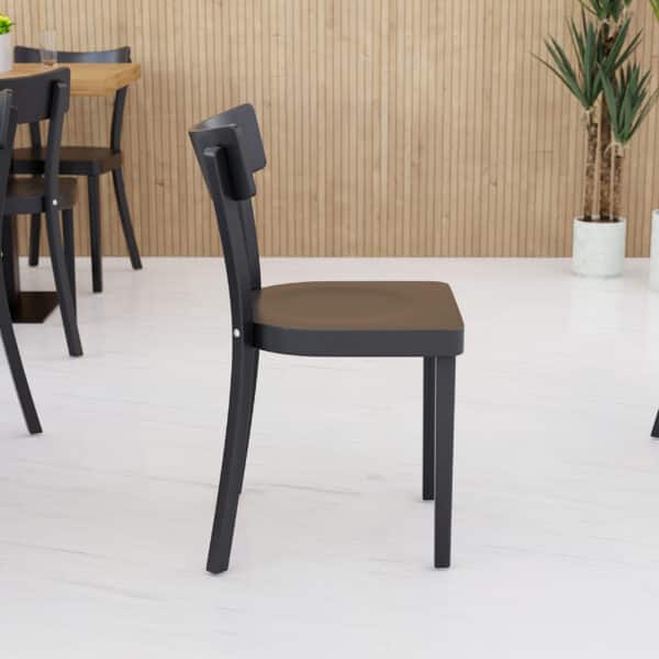Frankfurt houten stoel | Zwart | Horeca stoel - Afbeelding 5