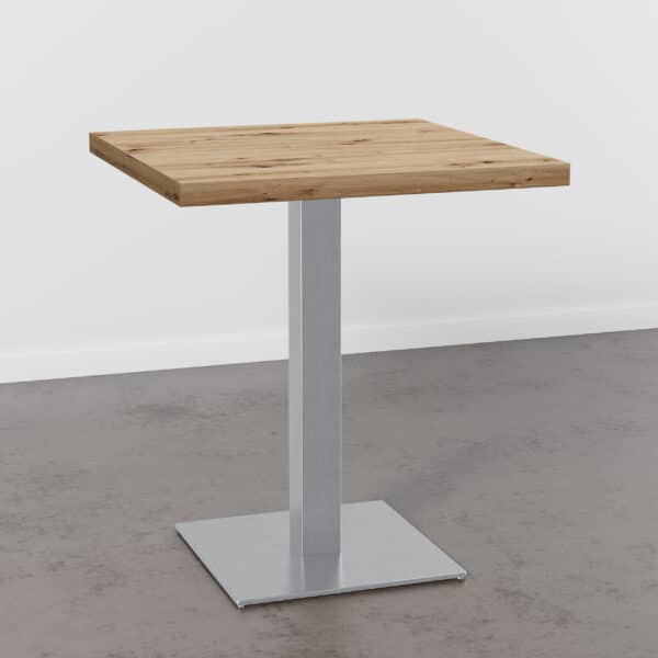 Horecatafel 60x60cm | D4225 OV Artisan eik | onderstel roestvrij staal