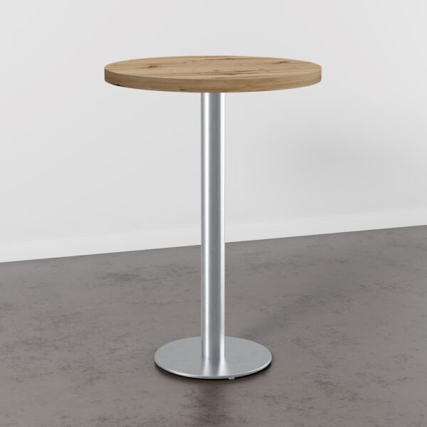 Roestvrij stalen bartafelonderstel | ronde voetplaat | diameter 40 cm - Afbeelding 4