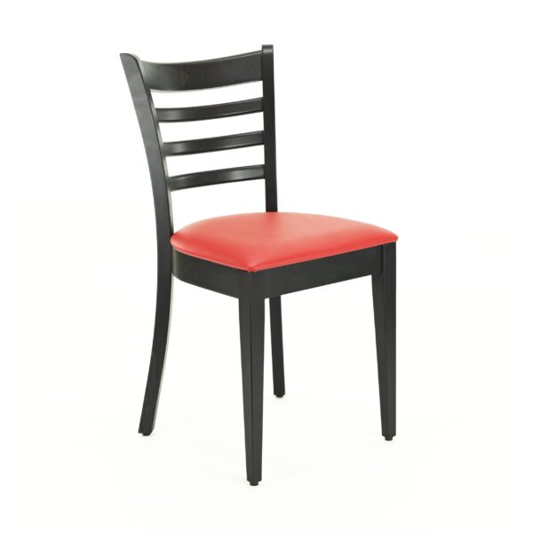 Hugo horeca stoel | rood | gestoffeerde houten stoel | bistrostoel | restaurantstoel