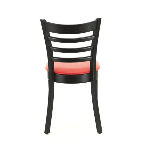 Hugo horeca stoel | rood | gestoffeerde houten stoel | bistrostoel | restaurantstoel - Afbeelding 3