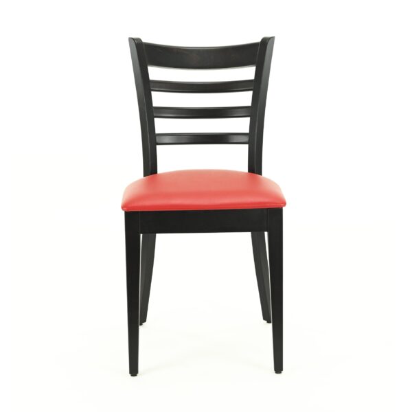 Hugo horeca stoel | rood | gestoffeerde houten stoel | bistrostoel | restaurantstoel - Afbeelding 4