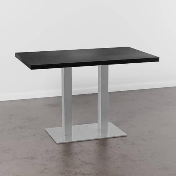 Horecatafel 110x60 cm | donker houtlook | roestvrij stalen frame