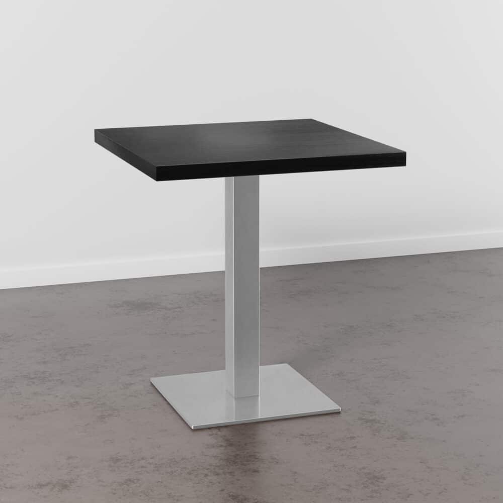 Horecatafel 50x50 cm | donker houtlook | roestvrij stalen frame