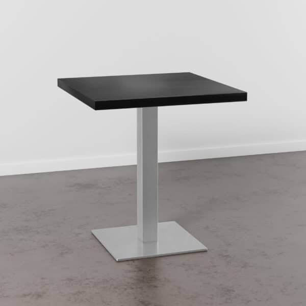 Horecatafel 50x50 cm | donker houtlook | roestvrij stalen frame