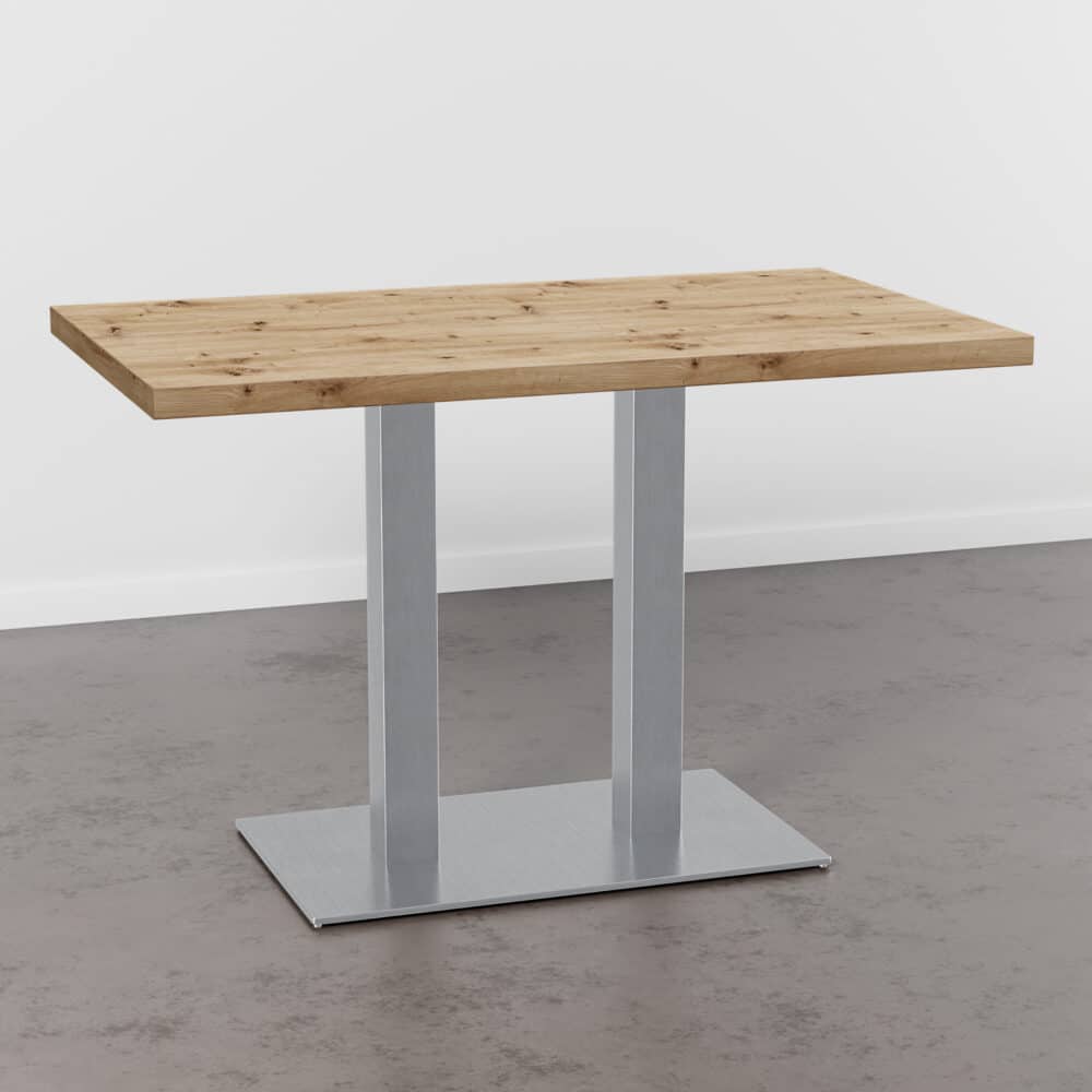 Horecatafel 120x80cm | D4225 OV Artisan eik | onderstel roestvrij staal