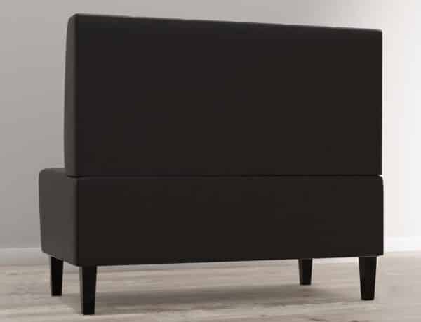 Horeca bank Parijs | 120 cm breed | kunstleer zwart | bekleding met diamantknopen - Afbeelding 2