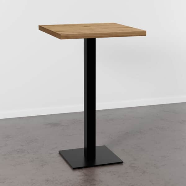 Horeca bartafel 60x60 cm | eiken Rome naturel | gietijzeren onderstel