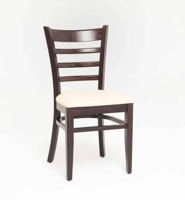 HUGO | gestoffeerde houten stoel | bistrostoel | horecastoel | restaurantstoel