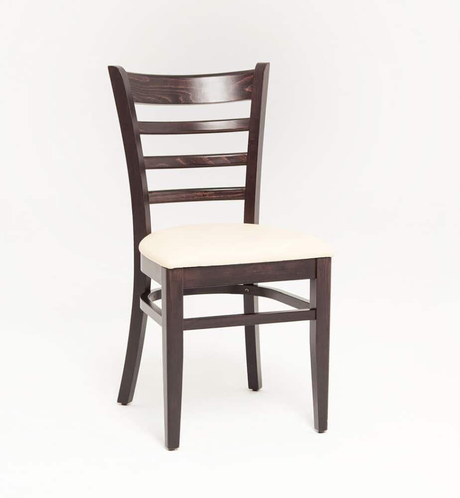 HUGO | gestoffeerde houten stoel | bistrostoel | horecastoel | restaurantstoel