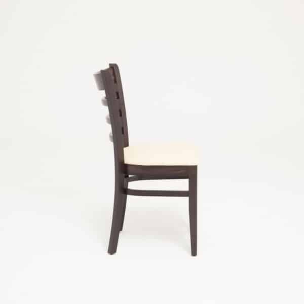 HUGO | gestoffeerde houten stoel | bistrostoel | horecastoel | restaurantstoel - Afbeelding 3
