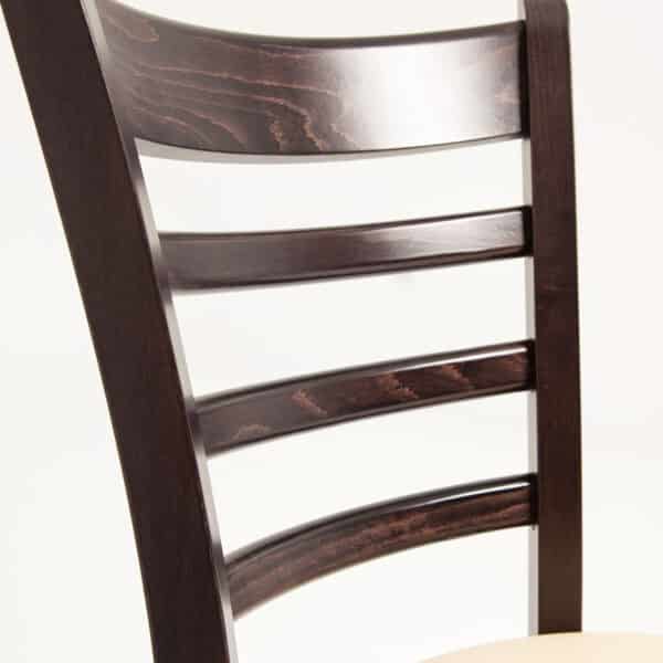 HUGO | gestoffeerde houten stoel | bistrostoel | horecastoel | restaurantstoel - Afbeelding 5
