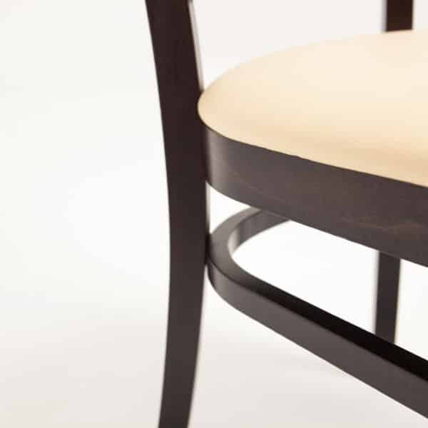 HUGO | gestoffeerde houten stoel | bistrostoel | horecastoel | restaurantstoel - Afbeelding 6