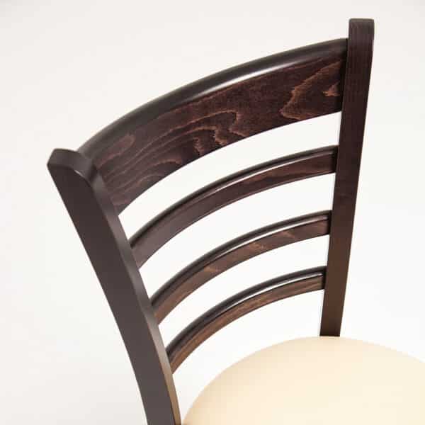 HUGO | gestoffeerde houten stoel | bistrostoel | horecastoel | restaurantstoel - Afbeelding 8