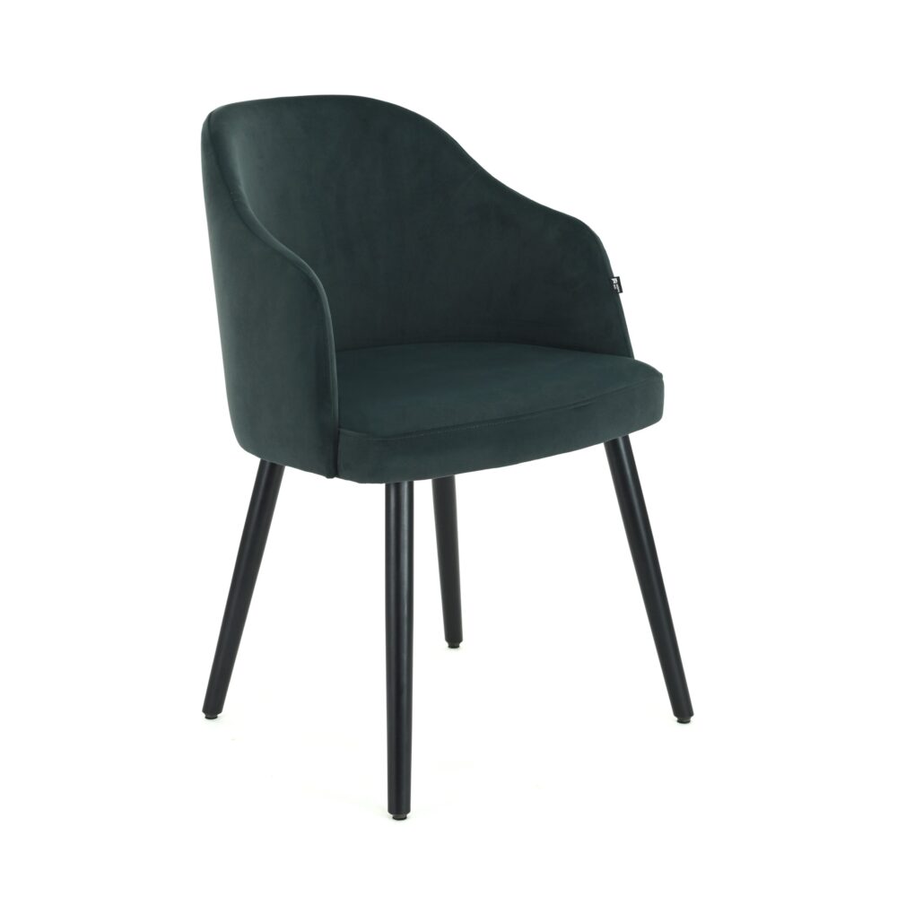 Claire gestoffeerde stoel | velours antraciet | Horeca fauteuil met velours bekleding