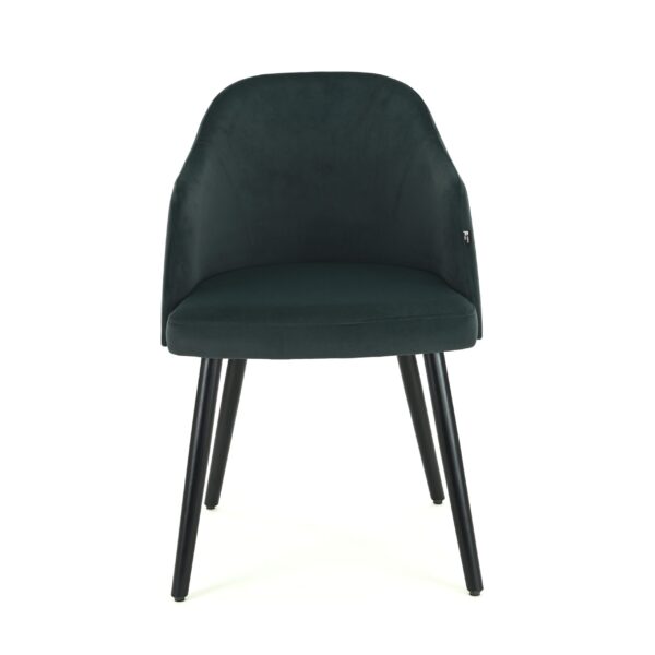 Claire gestoffeerde stoel | velours antraciet | Horeca fauteuil met velours bekleding - Afbeelding 4