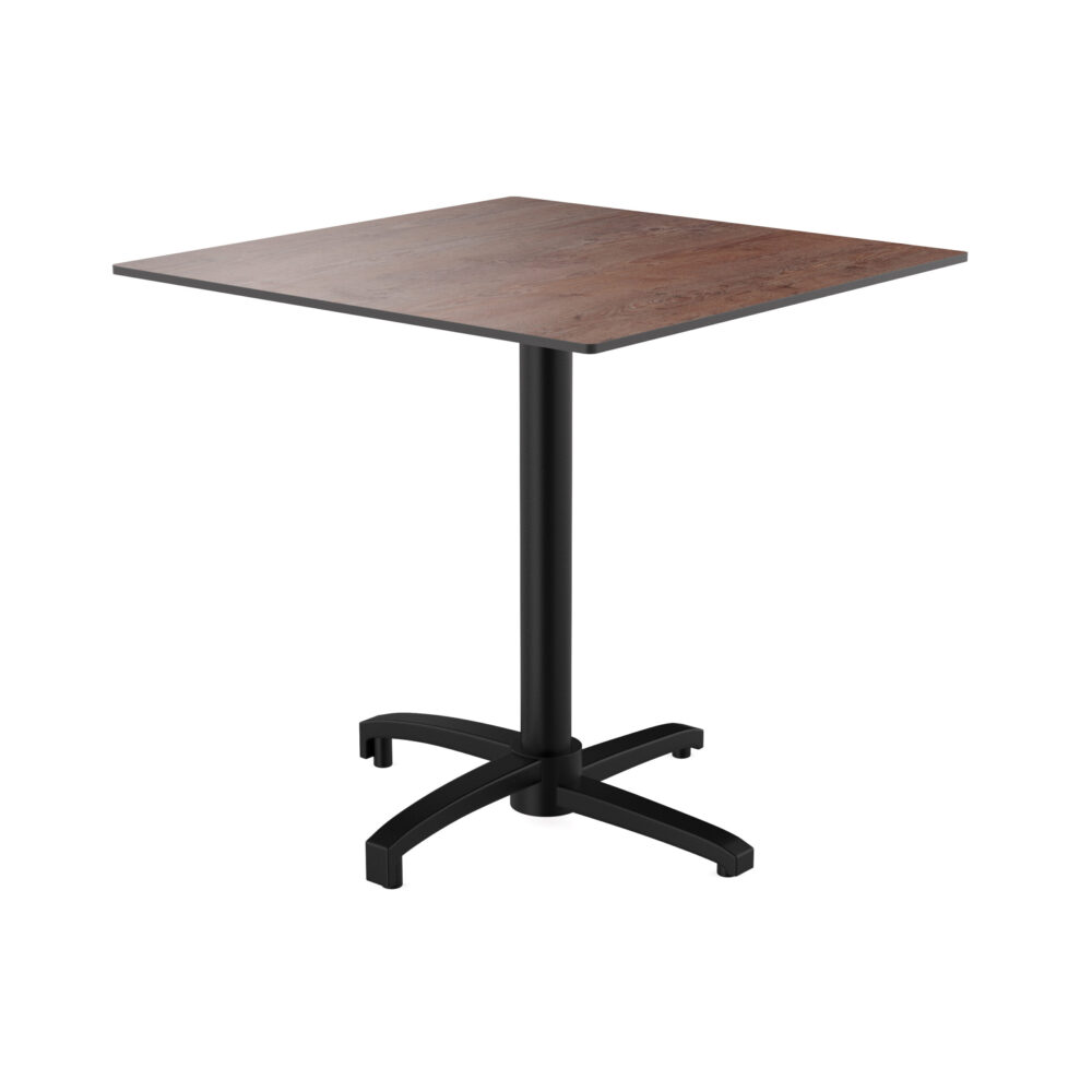 Horeca terras tafel "Rene" | HPL Compact 70x70 cm | vintage walnoot | opvouwbaar