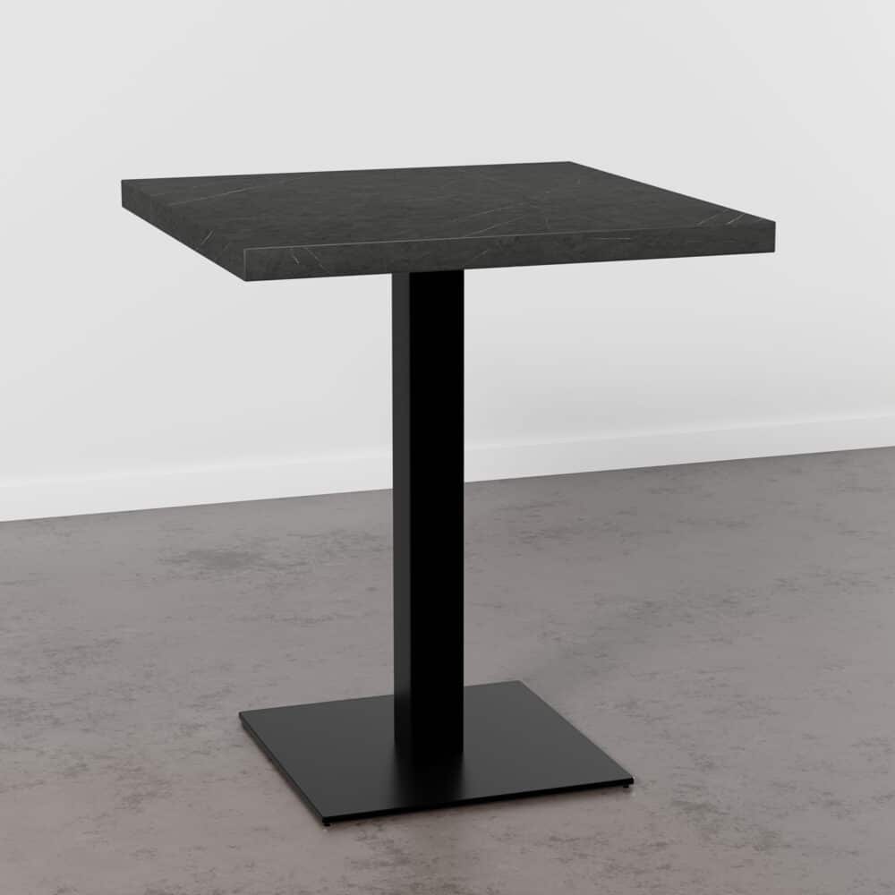 Horecatafel 70x70cm | D4878 LV Donker marmer | Gietijzeren onderstel