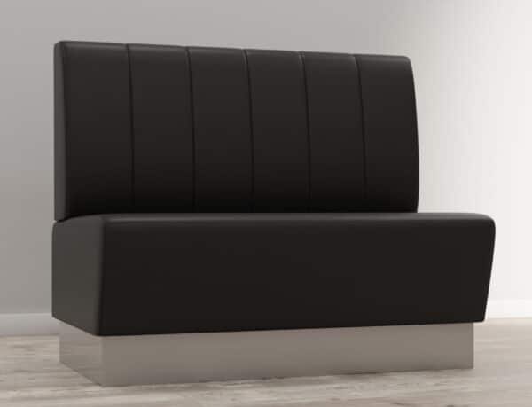 Horeca bank Berlijn | roestvrij staal | gestreept | 120 cm breed | zwart | bistrobank | dinerbank - Afbeelding 2