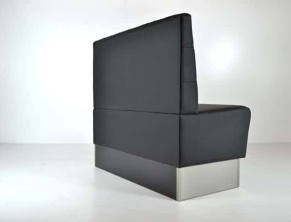 Horeca bank Berlijn | roestvrij staal | gestreept | 120 cm breed | zwart | bistrobank | dinerbank - Afbeelding 5